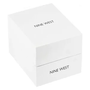 Nine West Reloj de pulsera acentuado de cristal para mujer_4