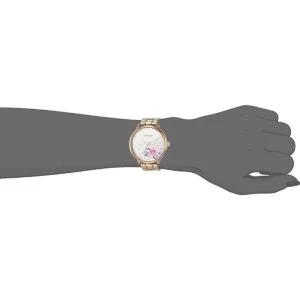 Nine West Reloj de pulsera acentuado de cristal para mujer_3