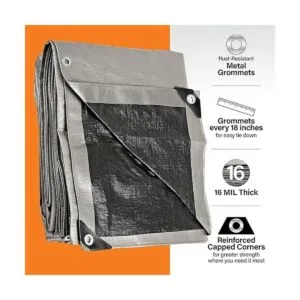 Lona ultra resistente de 10 x 12 pulgadas extra gruesa de
