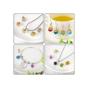 40 dijes de cristal cúbico varios dijes colgantes de