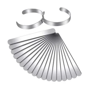 Hicarer 18 piezas de pulseras en blanco de acero