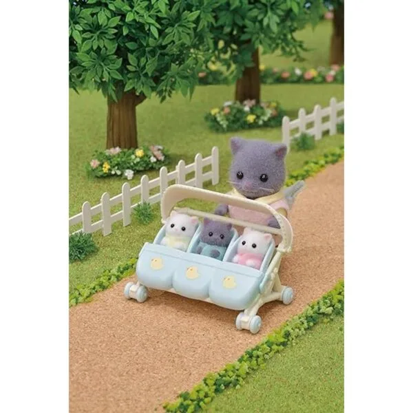 Calico Critters Cochecito triplete accesorio para bebés_5