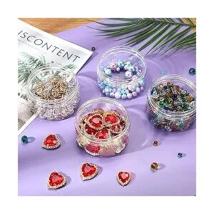 36 tarros de plástico redondos transparentes a prueba de_5