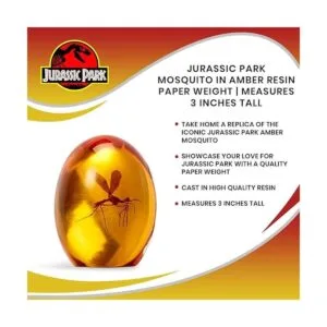 Jurassic Park Mosquito en resina ámbar Prop réplica Peso
