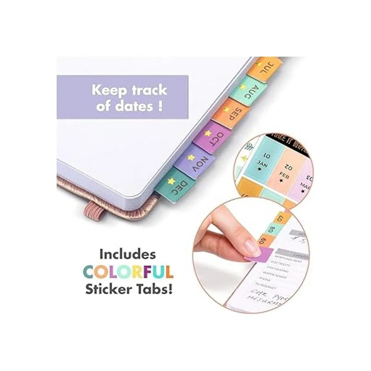 Pegatinas estéticas para planificador de lámina dorada_4