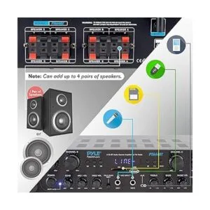 Amplificador Bluetooth inalámbrico de karaoke de 500 W 4_5