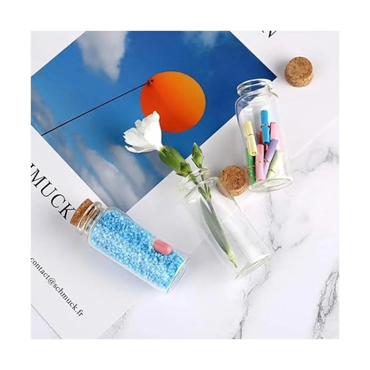 JIUYUE 55 botellas pequeñas de corcho de vidrio de 1.0 fl_4