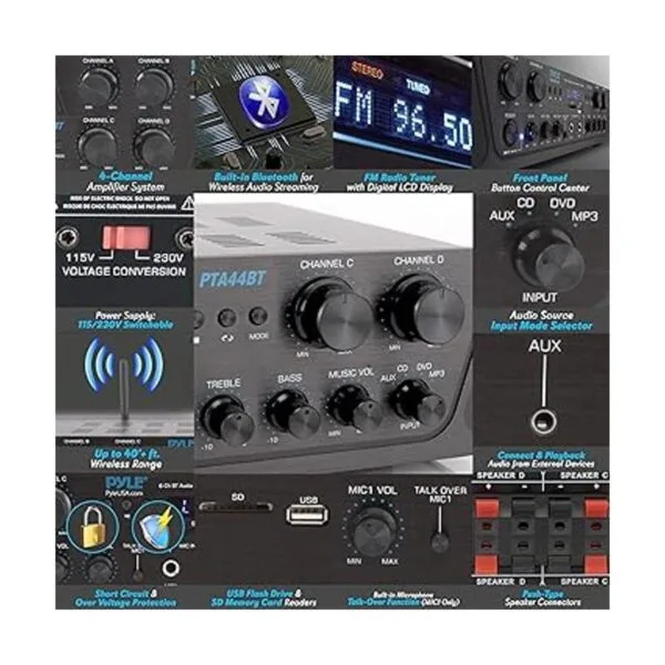 Amplificador Bluetooth inalámbrico de karaoke de 500 W 4_3