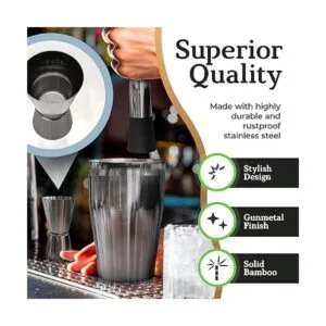 Highball Chaser Elite Juego de coctelera de 6 piezas