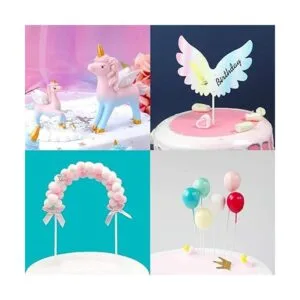 MOVINPE Decoración de pastel de unicornio escultura de_3