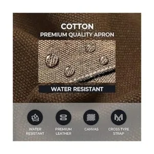 Delantal de chef carrotez de lona de algodón con espalda