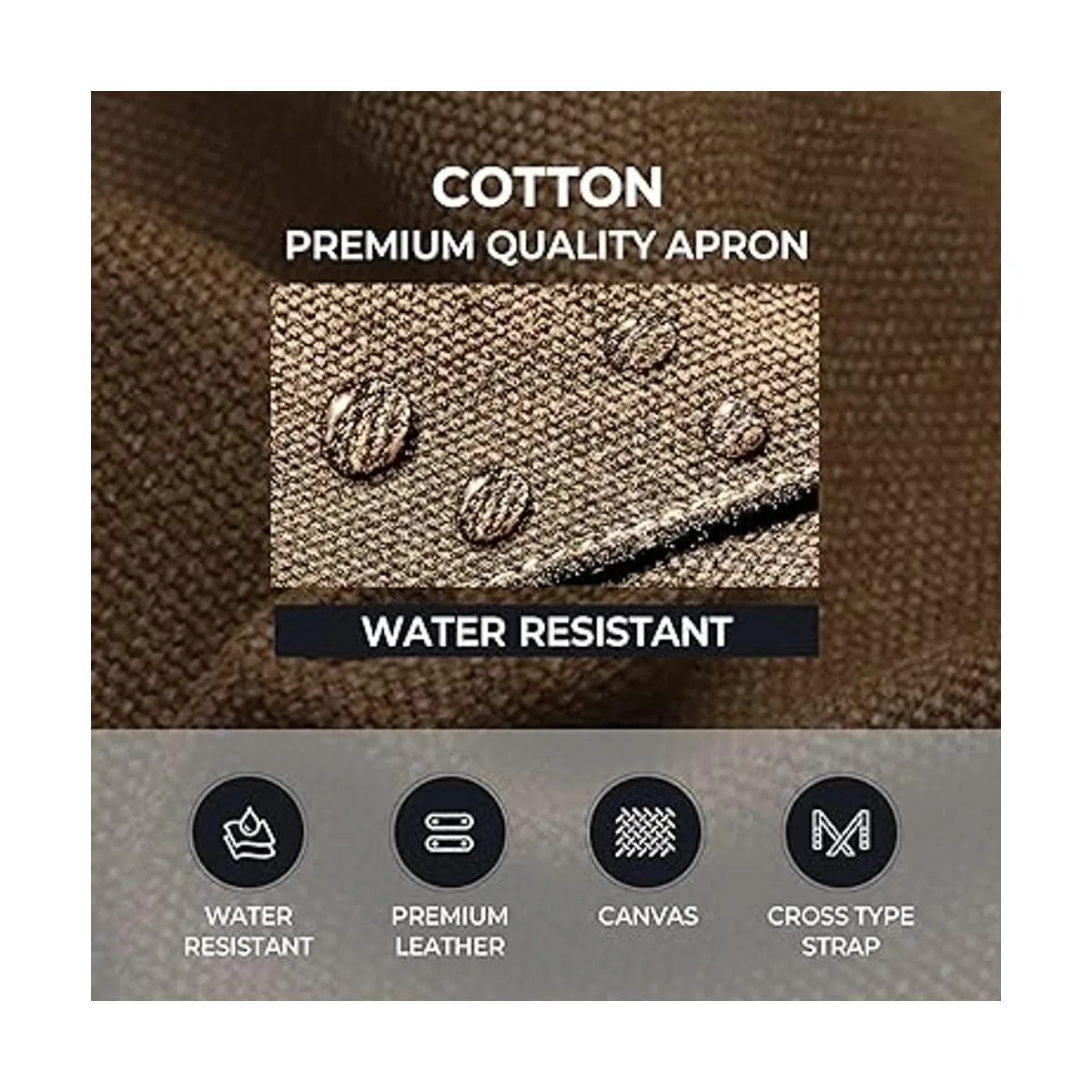 Delantal de chef carrotez de lona de algodón con espalda