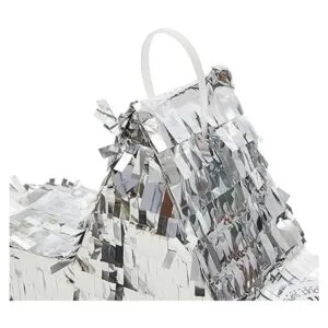 Pinata pequeña de papel de aluminio plateado para fiesta_5