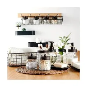 Mason Jar Juego de accesorios de baño 6 piezas