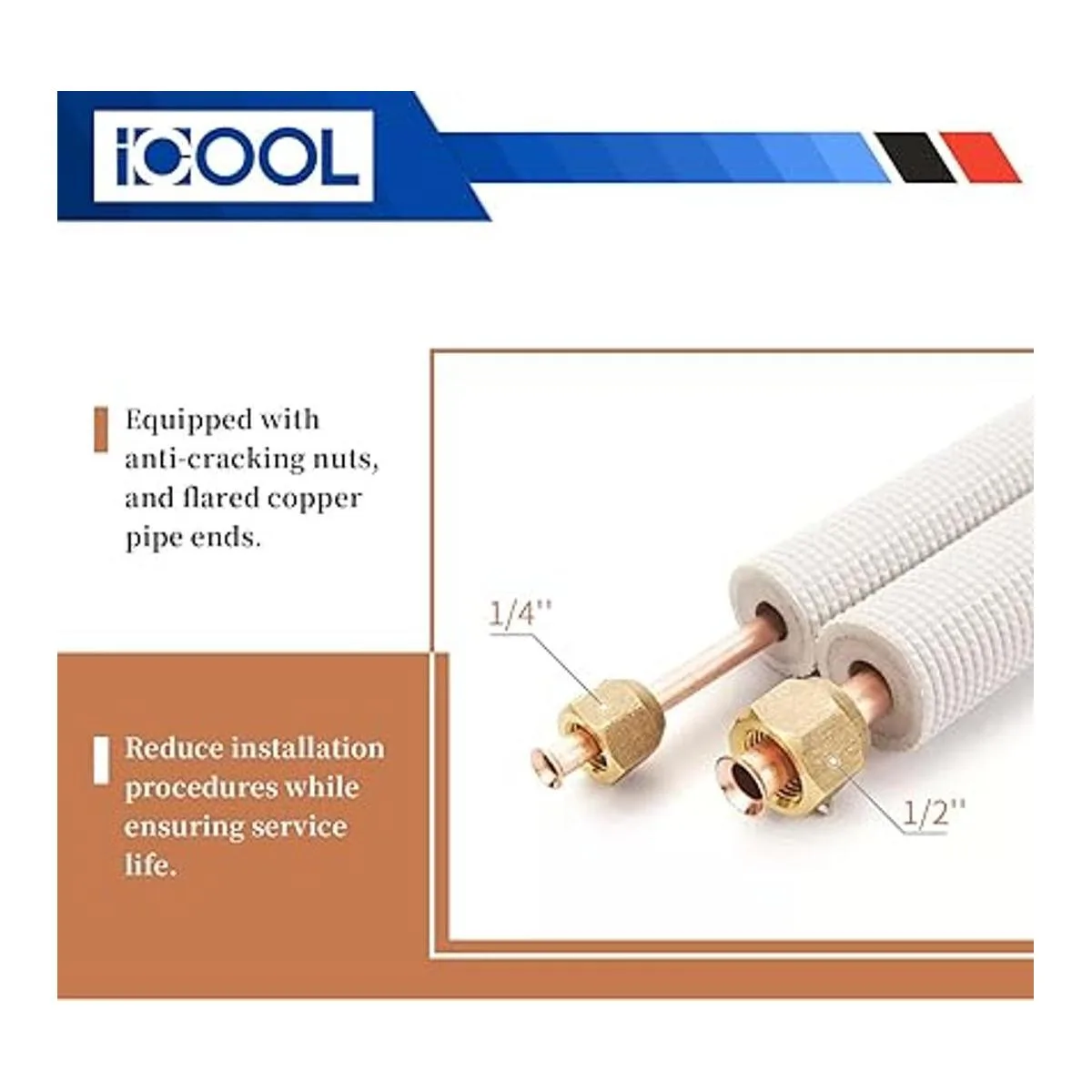 ICOOL Mini juego de líneas divididas de 16 pies 14