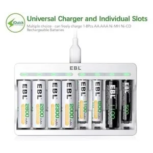 EBL Baterías AA recargables de 2800 mAh paquete de 4 y_2