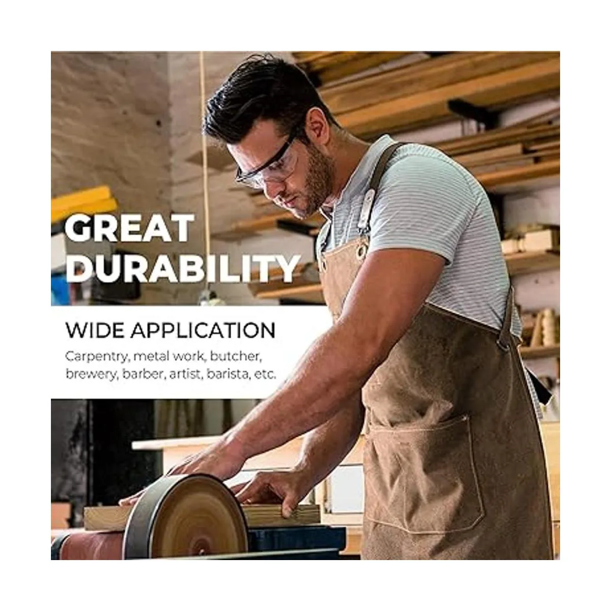 Delantal de chef carrotez de lona de algodón con espalda