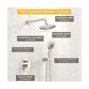 SunCleanse Sistema de regadera juego completo de grifo de_6