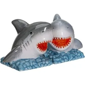 Pacific Giftware Sharks on The Sea Juego de salero y_4