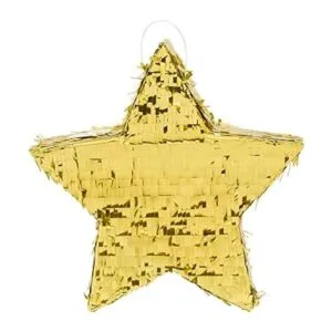 Piñata de estrella dorada pequeña para fiesta de_6