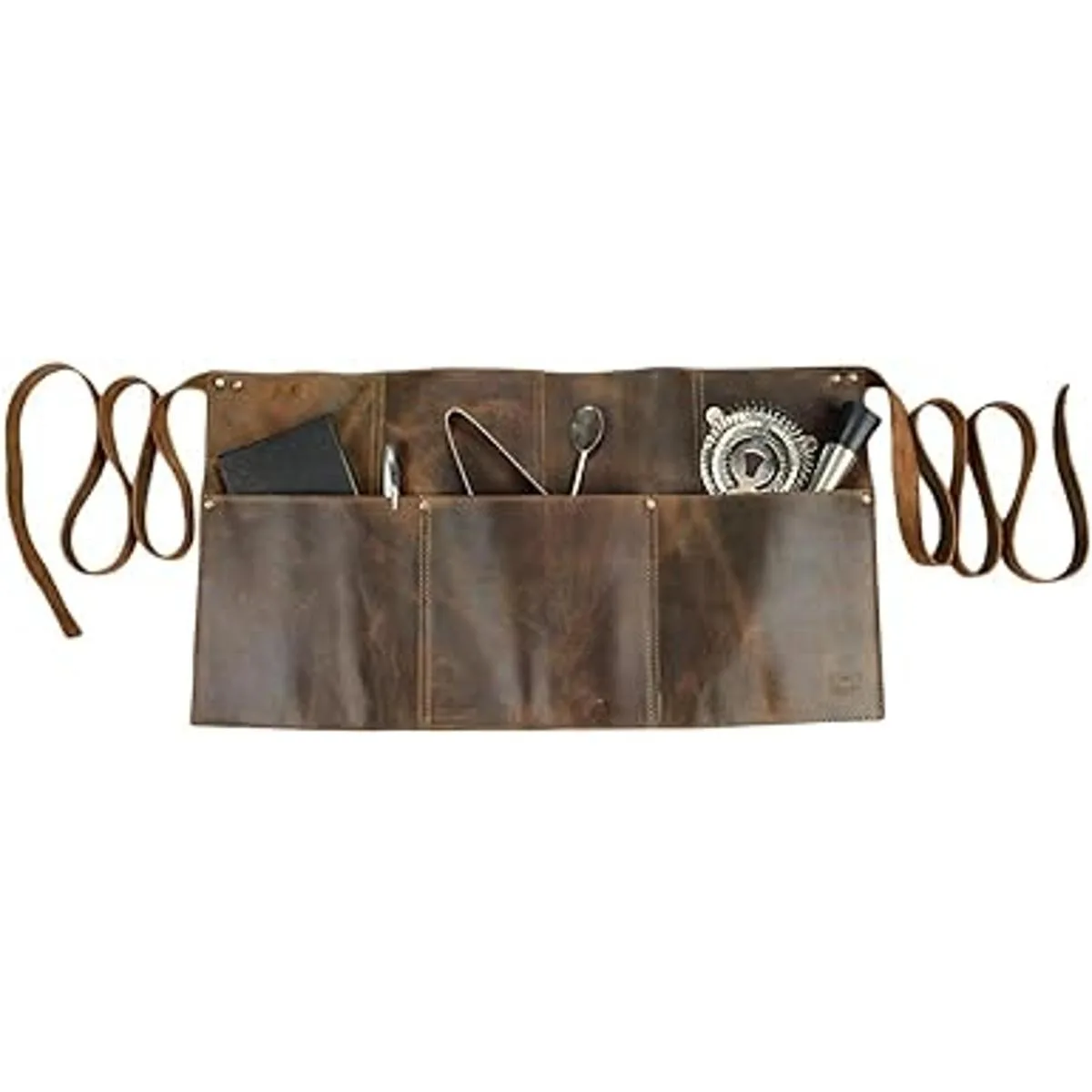 Hide Drink Delantal de cuero barista en la cintura_2