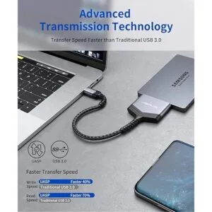Cable SATA a USB C adaptador de controlador duro JSAUX_3