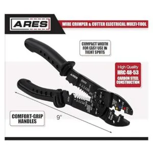 ARES 21002 Pelacables de 9 pulgadas crimpadora y