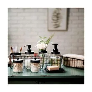 Juego de accesorios de baño Mason Jar 6 piezas