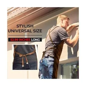 Delantal de chef carrotez de lona de algodón con espalda