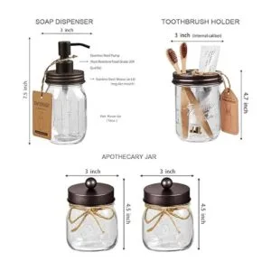 SheeChung. Conjunto de accesorios para baño de frascos