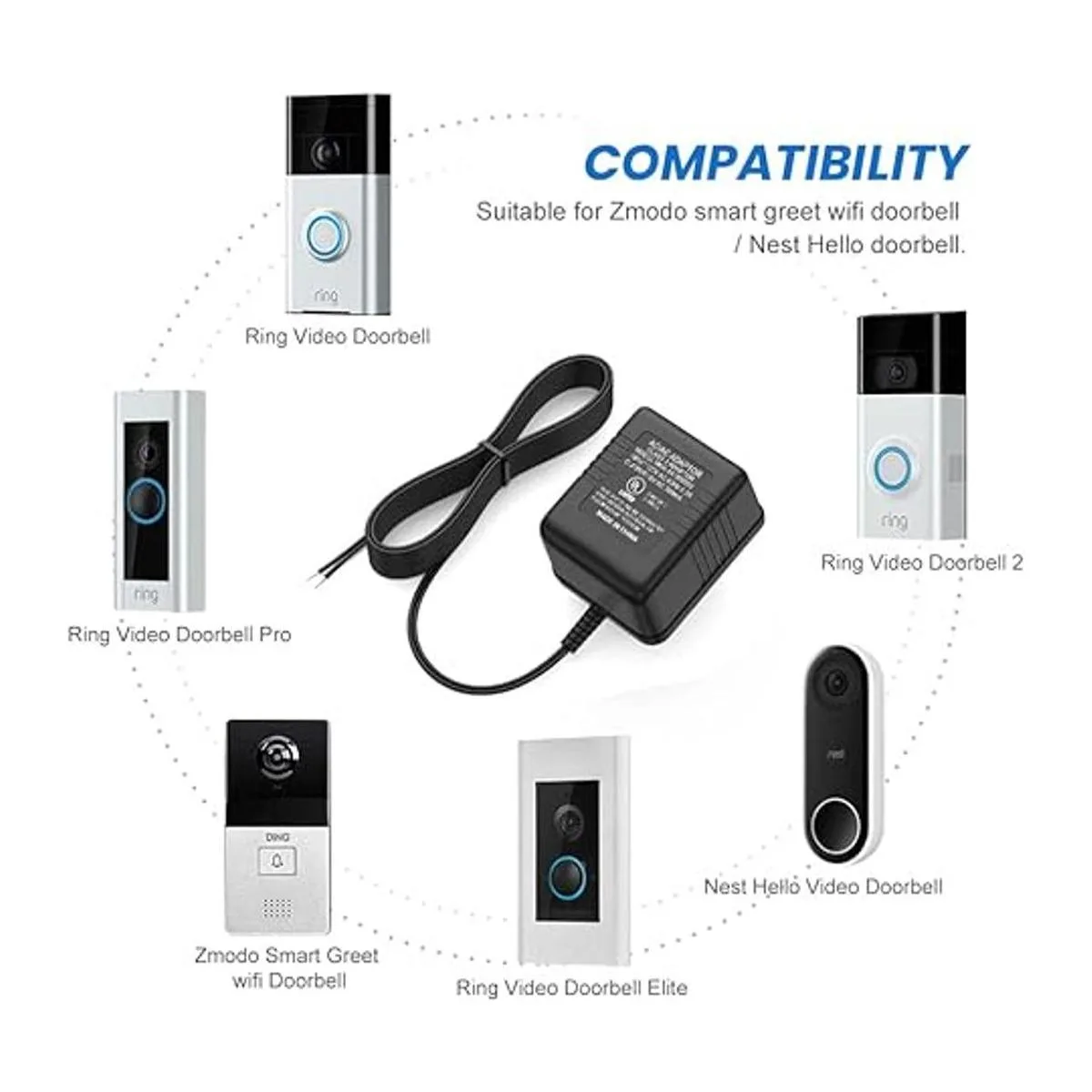 Adaptador de fuente de alimentación de timbre de video