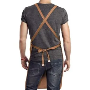 Delantal de chef carrotez de lona de algodón con espalda