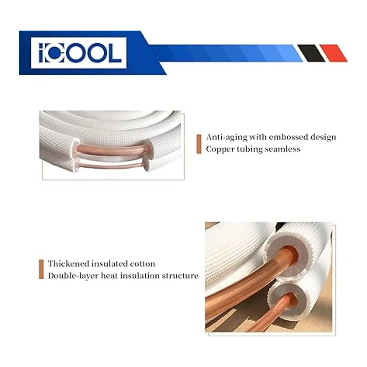 ICOOL Mini juego de líneas divididas de 16 pies 14