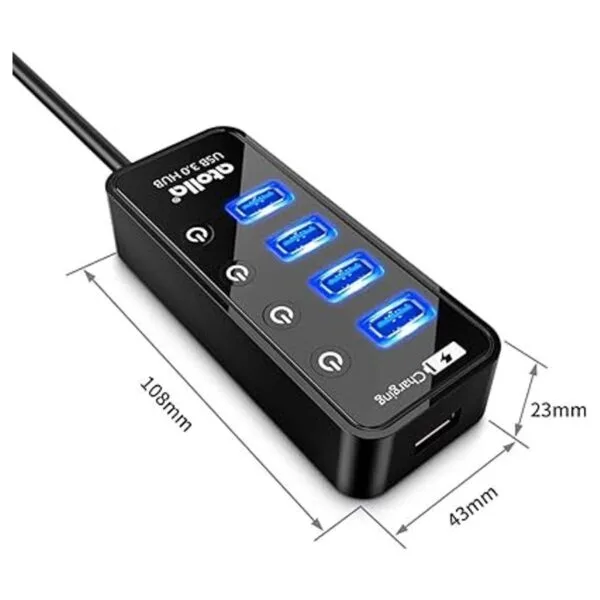 Atolla Hub USB 3.0 de 4 puertos con 4 puertos de datos_6