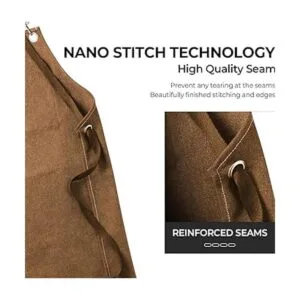 Delantal de chef carrotez de lona de algodón con espalda