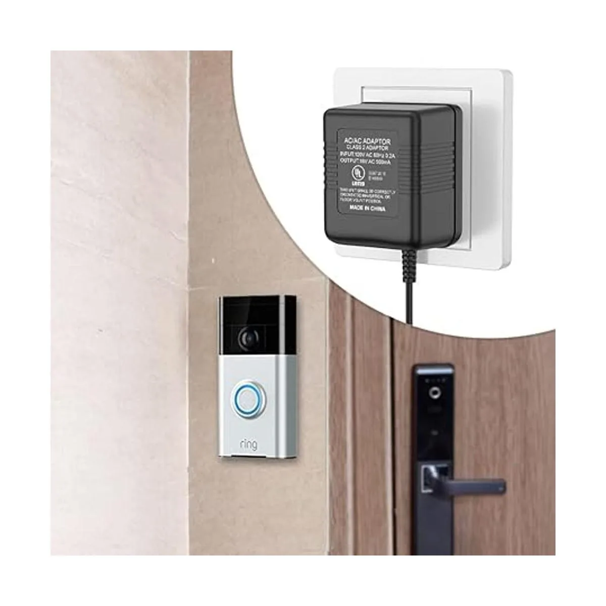 Adaptador de fuente de alimentación de timbre de video