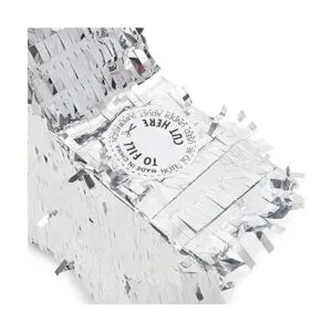 Pinata pequeña de papel de aluminio plateado para fiesta_4