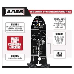 ARES 21002 Pelacables de 9 pulgadas crimpadora y
