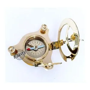 AV Sundial Brújula Marítima de Latón Brújula Bolsillo_4