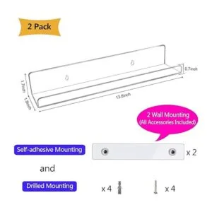 Estantes flotantes de acrílico para niños calcomanías