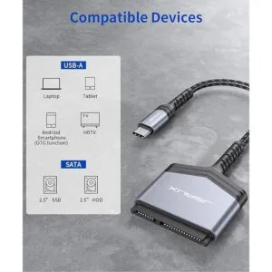 Cable SATA a USB C adaptador de controlador duro JSAUX_6