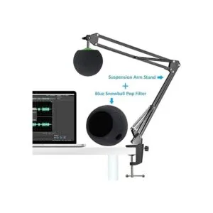 SUNMON Soporte de micrófono con parabrisas de espuma para_2