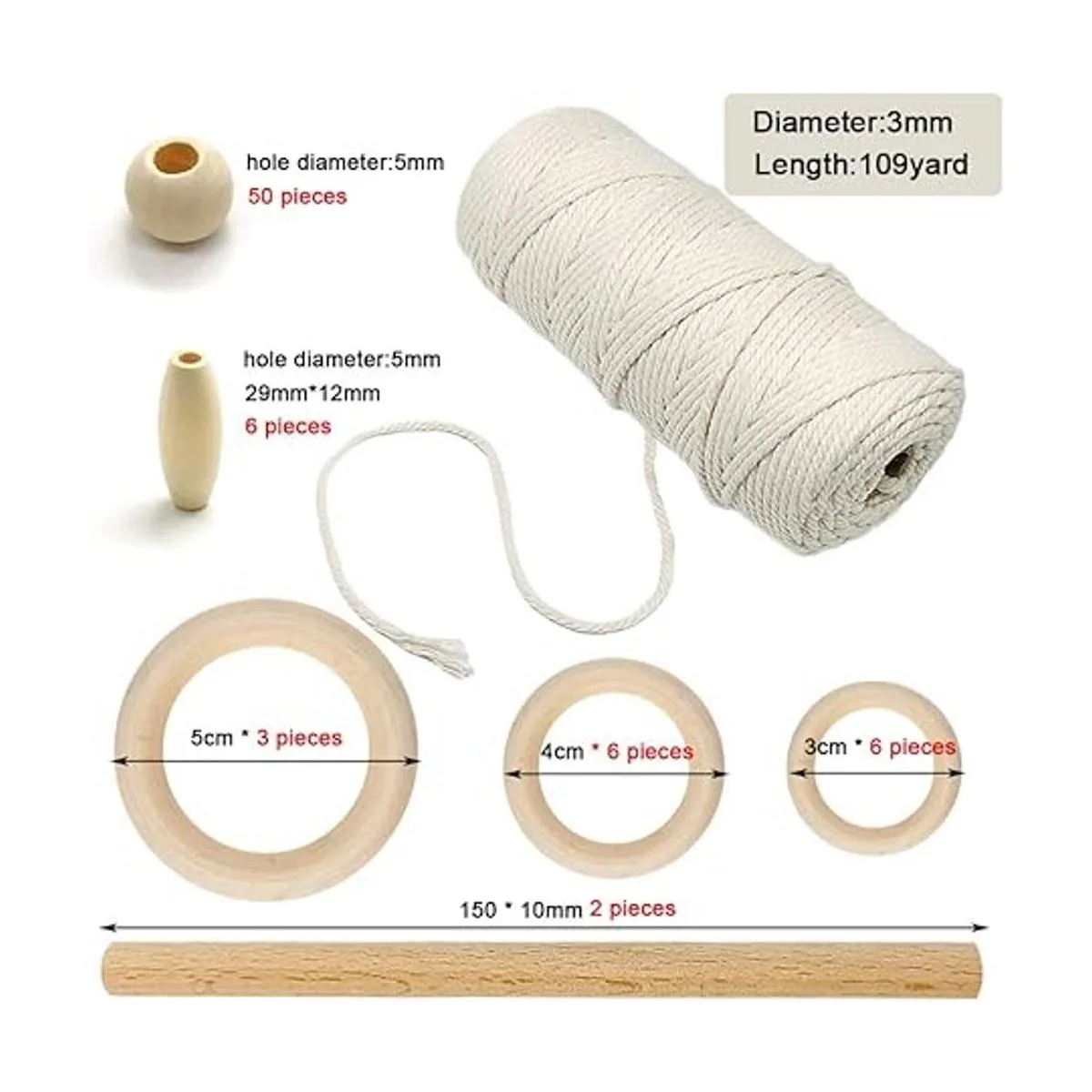 Kits de macramé para adultos principiantes con cuentas de_5