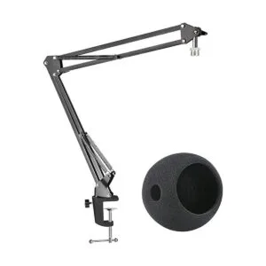 SUNMON Soporte de micrófono con parabrisas de espuma para_1