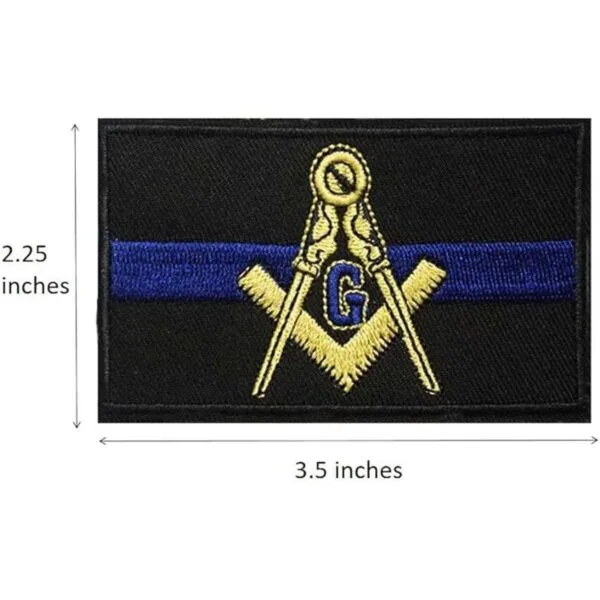 CutePatch Parche bordado con diseño de bandera masónica y_3