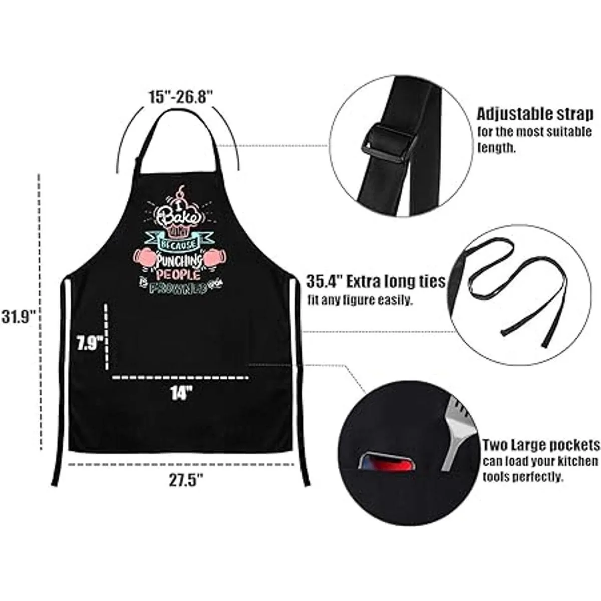 Saukore Divertidos delantales para hornear para mujeres y