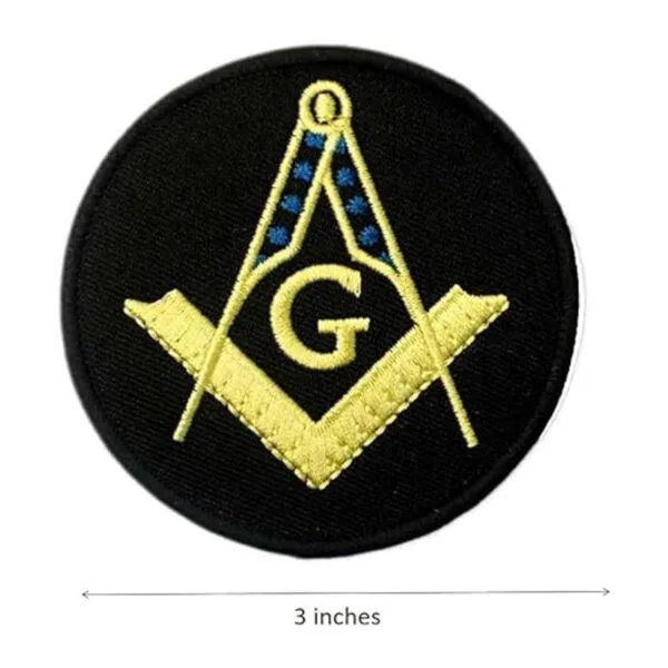 CutePatch Parche bordado con diseño de bandera masónica y_2