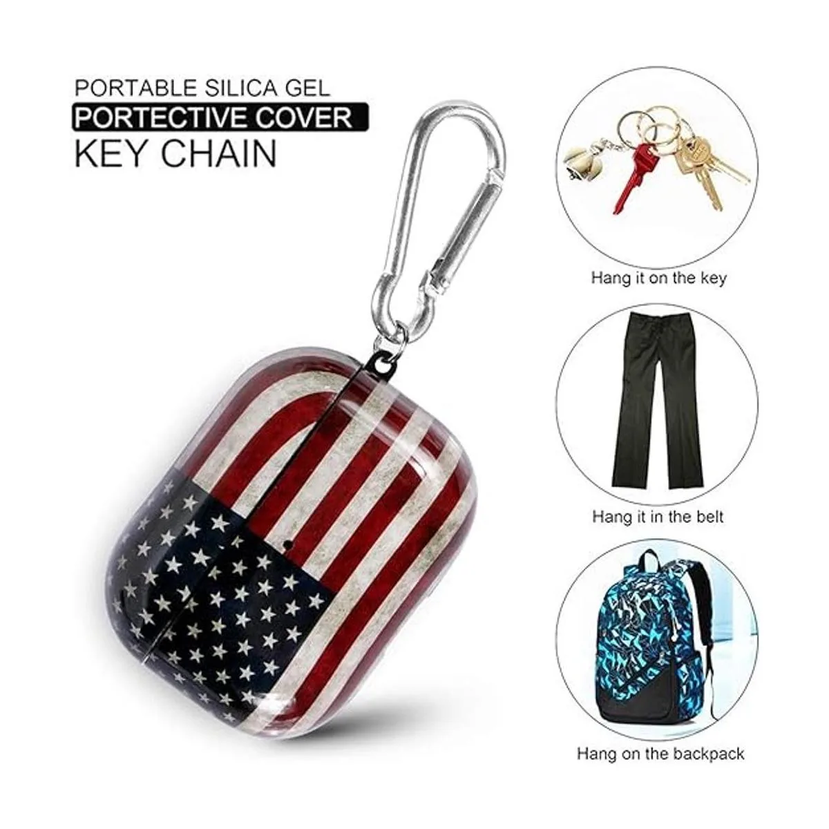 ROLEES Funda rígida para Airpods Pro bonita funda