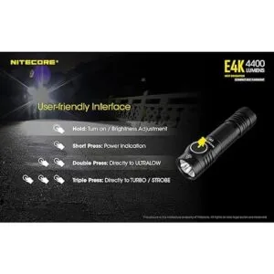 Nitecore E4K Linterna recargable compacta EDC de 4400_2