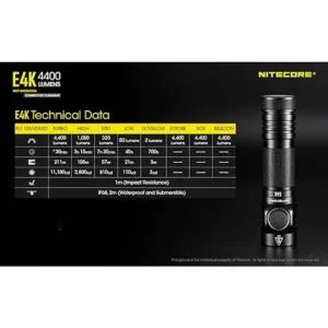 Nitecore E4K Linterna recargable compacta EDC de 4400_3